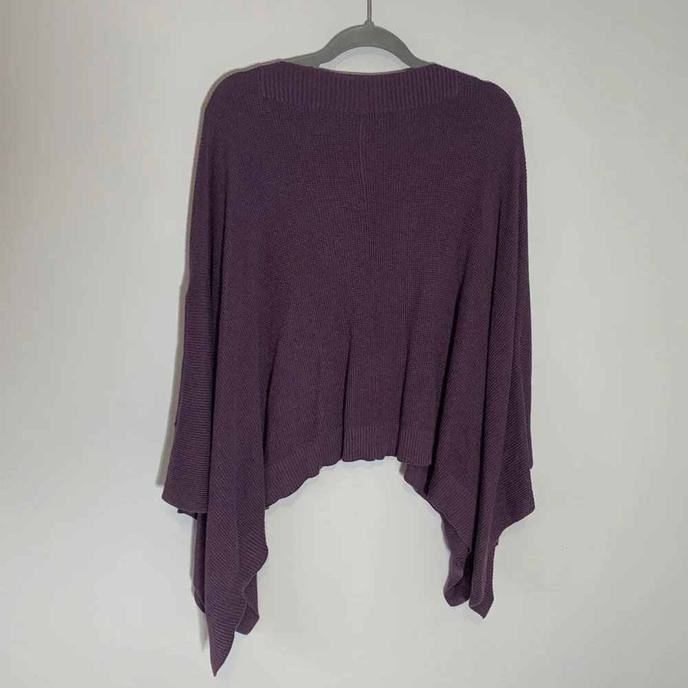 Lululemon‎ Oversized Waffle Knit Poncho Sweater Purple O/S
